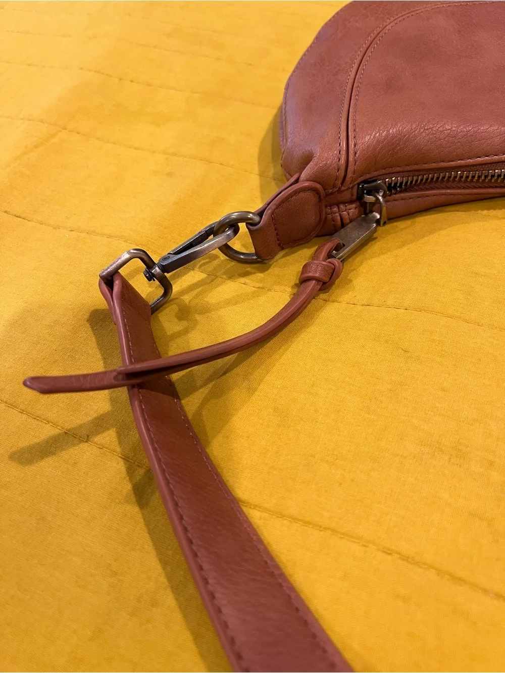 Classic Brown Leather Bag - Women's Shoulder Purse